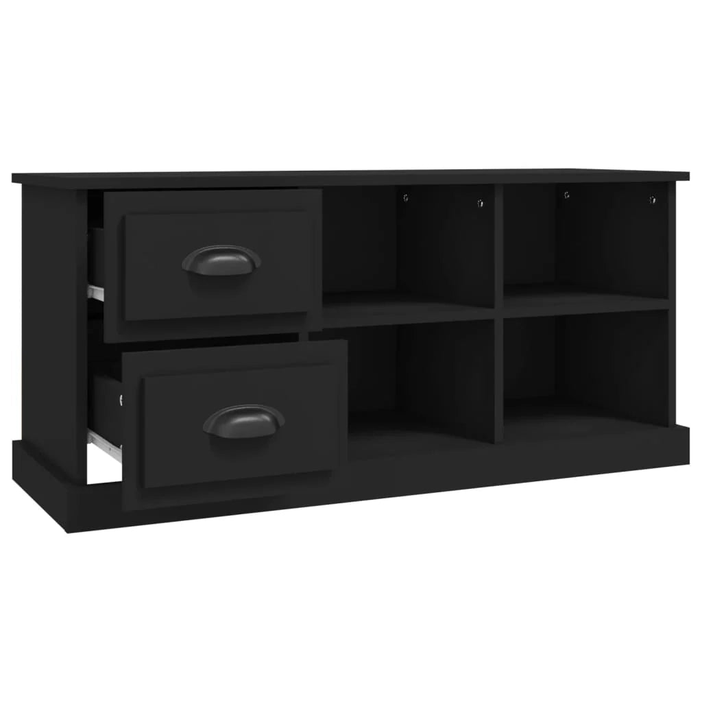 Mobile TV multimediale mensola TV credenza mobile TV per sala da pranzo soggiorno camera da letto 102 x 35,5 x 47,5 cm legno ingegnerizzato nero 02_0025581