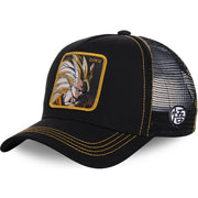 Cappellino da baseball con rete nera di Goku di Dragon Ball.