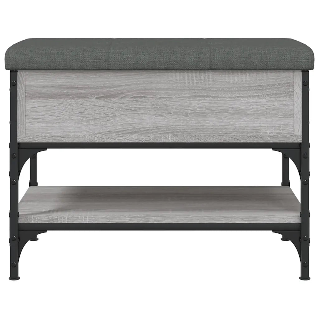 Panca Porta Scarpe-Sgabello-Panca Scarpiera Grigio Sonoma 62x42x45 cm Legno Multistrato