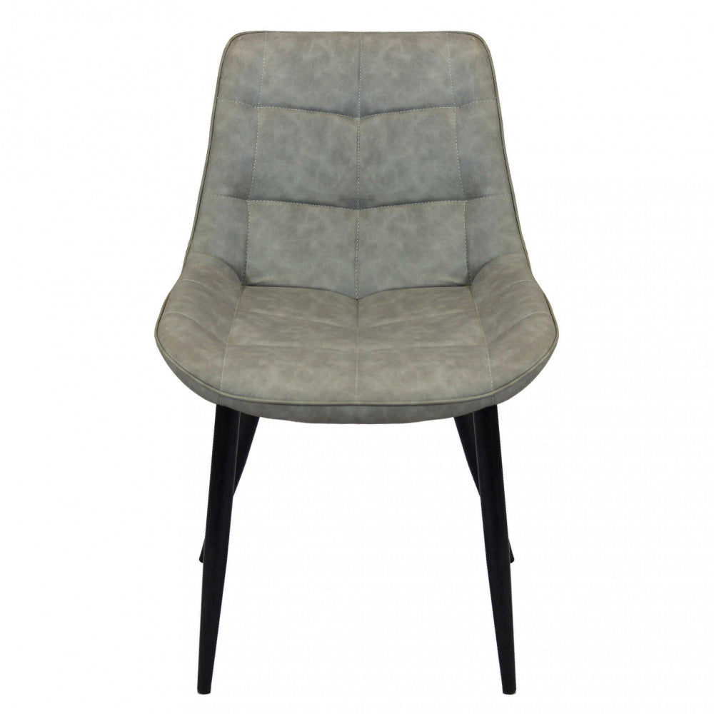 POLTRONA WINONA IN ECOPELLE CON STRUTTURA IN METALLO 59 X 51 X 82 CM TORTORA OKX