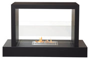 Camino a Bioetanolo da Pavimento 100x30x62,5 cm Karlsen Roma Nero