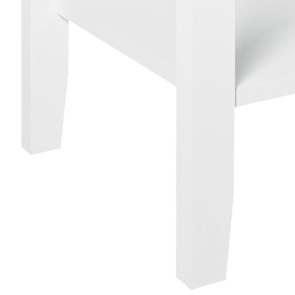 Comodino a 1 cassetto MDF bianco 1 ripiano Maniglia oro Camera da letto elegante