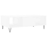 Tavolino da salotto | Tavolino da caff¨¨ | Tavolino da Soggiorno Bianco 104x60x35 cm in Legno Multistrato