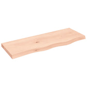 Piano Bagno 80x30x(2-4) cm in Legno Massello Non Trattato CFW9283895