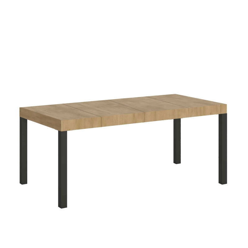 Tavolo allungabile 90x90/246 cm Everyday Premium telaio Antracite - Quercia Natura