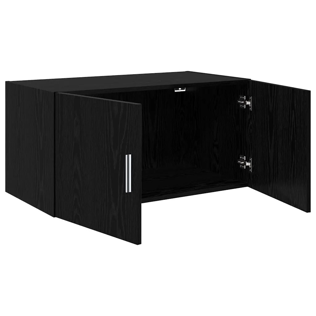 Armadietto a Muro | Mobile a Parete Rovere nero 80 x 42.5 x 40 cm