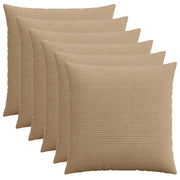 Federa 6 pcs HEERLEN Marrone 70 x 70 cm corduroy 913276