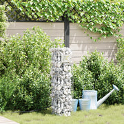 Colonna Gabion con Rubinetto 100x25x25 cm Acciaio Inossidabile