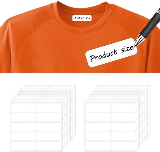Etichette per abbigliamento 120 pz - Etichette per tessuti senza stiratura - Etichette per tessuti autoadesive - Etichette per stoffa - Materiale premium - Per bambini
