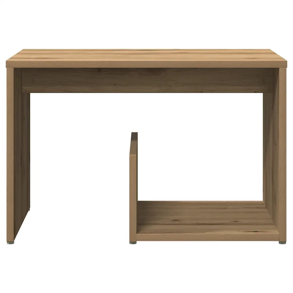 Tavolino Rovere Artigianale 59x36x38 cm in Legno Multistrato 856541