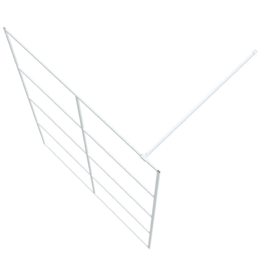 Parete Doccia Walk in Bianca 140x195 cm Vetro Trasparente ESG 152144