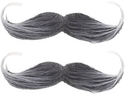 Barba Falsa 2 Pezzi - Barba Realistica - Plastica - Riciclabile - Costumi - Facile da Indossare - Dimensioni 13 x 4 cm - Barba da Teatro