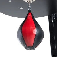 Piattaforma Boxe con Speedball Φ21 cm, Punching Ball per Allenamento Pugilato Arti Marziali, in Legno e Acciaio