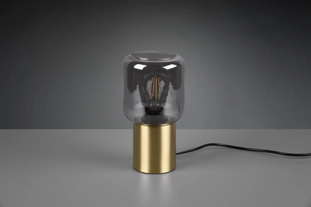 Lampada da tavolo NICO oro vetro trasparente E27 24cm
