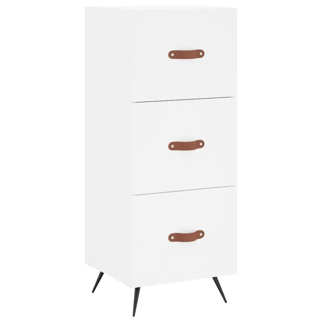 Credenza-Buffet-Armadio da cucina Bianca 34,5x34x180 cm in Legno Multistrato 956847