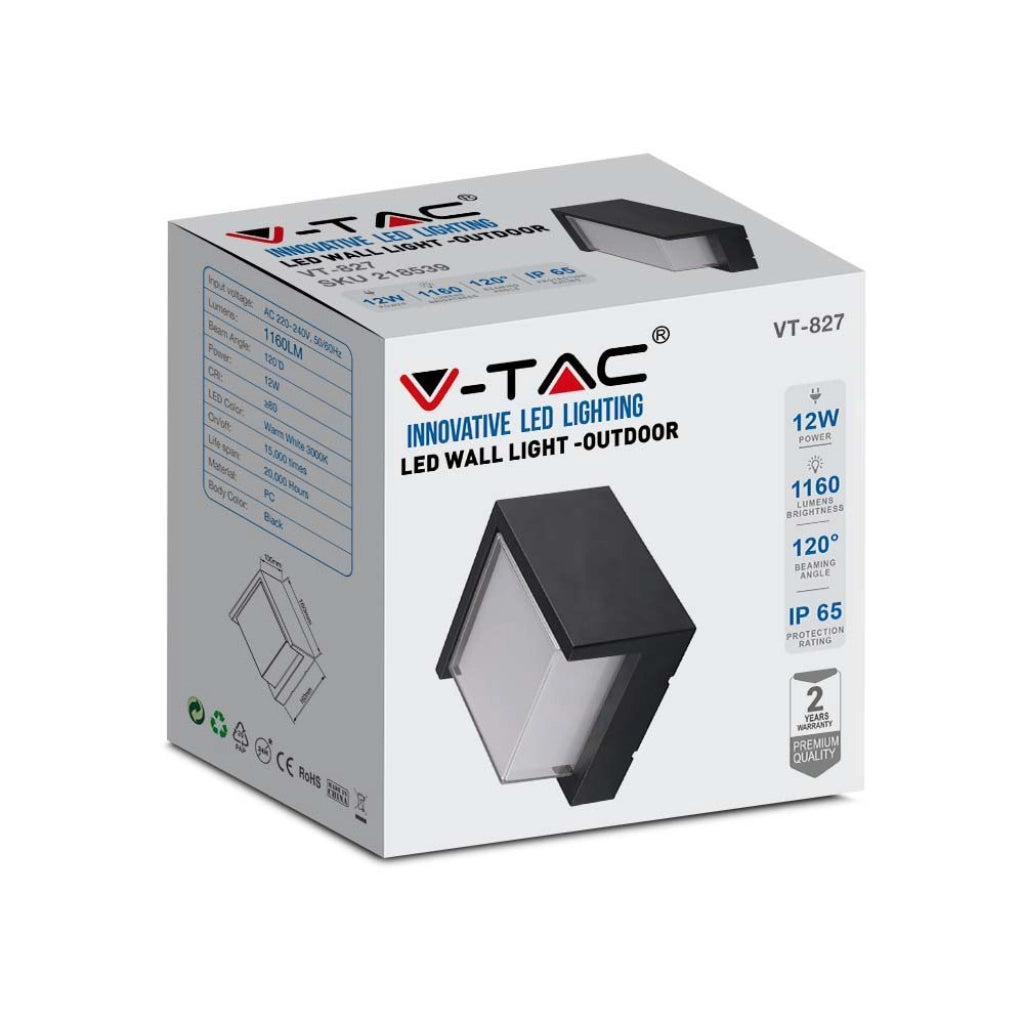 Luce a parete LED da 12 W Sami-frame Square Square 3000K