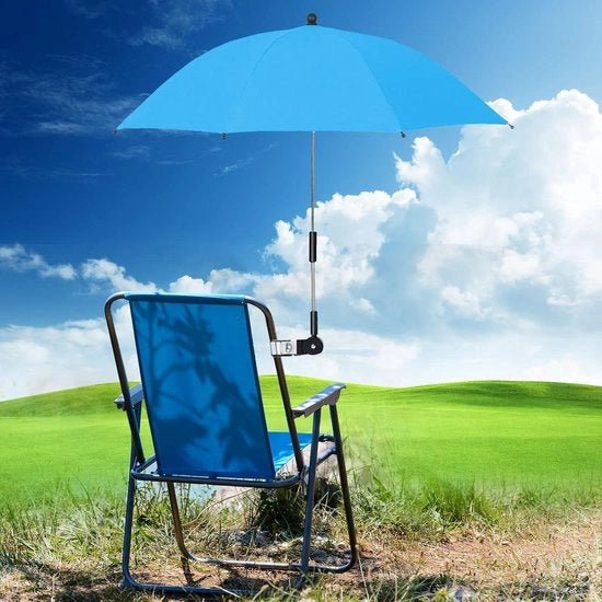 Ombrellone da Spiaggia con Parete Portatile - Adattabile per Patio, Ombrellone da Spiaggia, Carrello da Campeggio, Sedile Sportivo, Sedile per Sedia a Rotelle e Carrello con Fermo Sedia