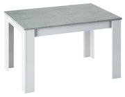 KIT TAVOLO ALLUNGABILE KENDRA CM 90X140/190X78 BIANCO / CEMENTO