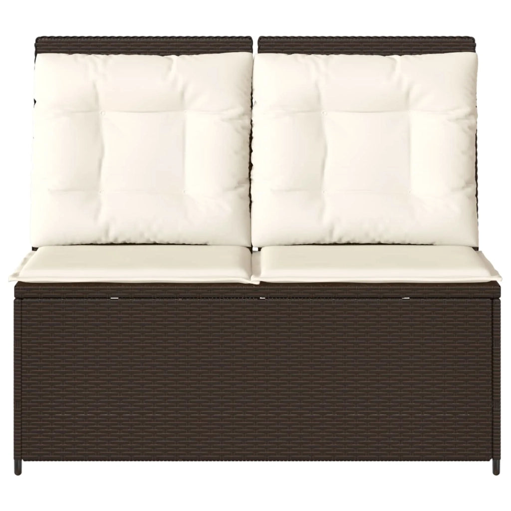 Panchina da giardino Marrone polyrattan