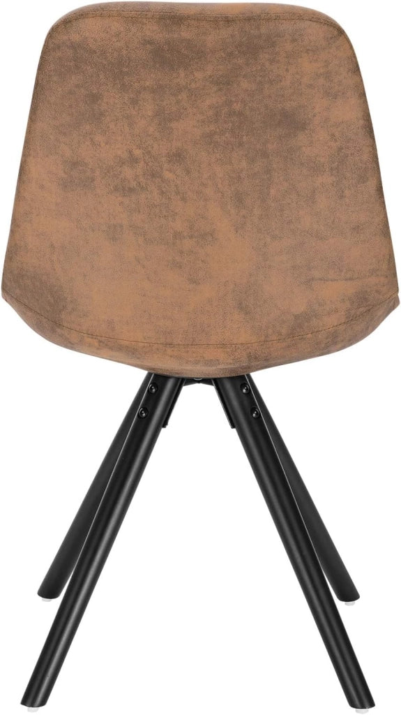 BH268dbr-2 Sedie da Cucina in Tessuto Seduta Imbottita con Schienale Senza Braccioli Marrone Scuro 2 Pezzi