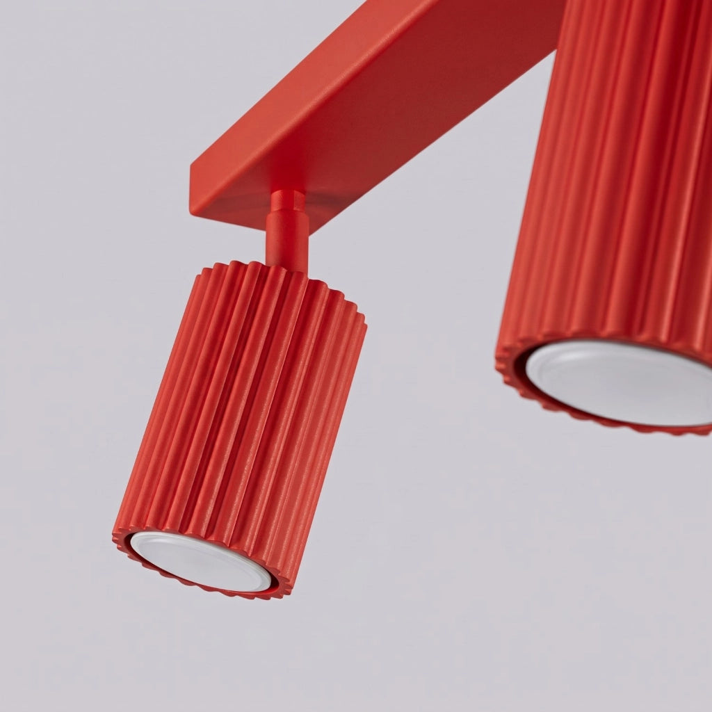 Plafoniera KARBON 3L rosso