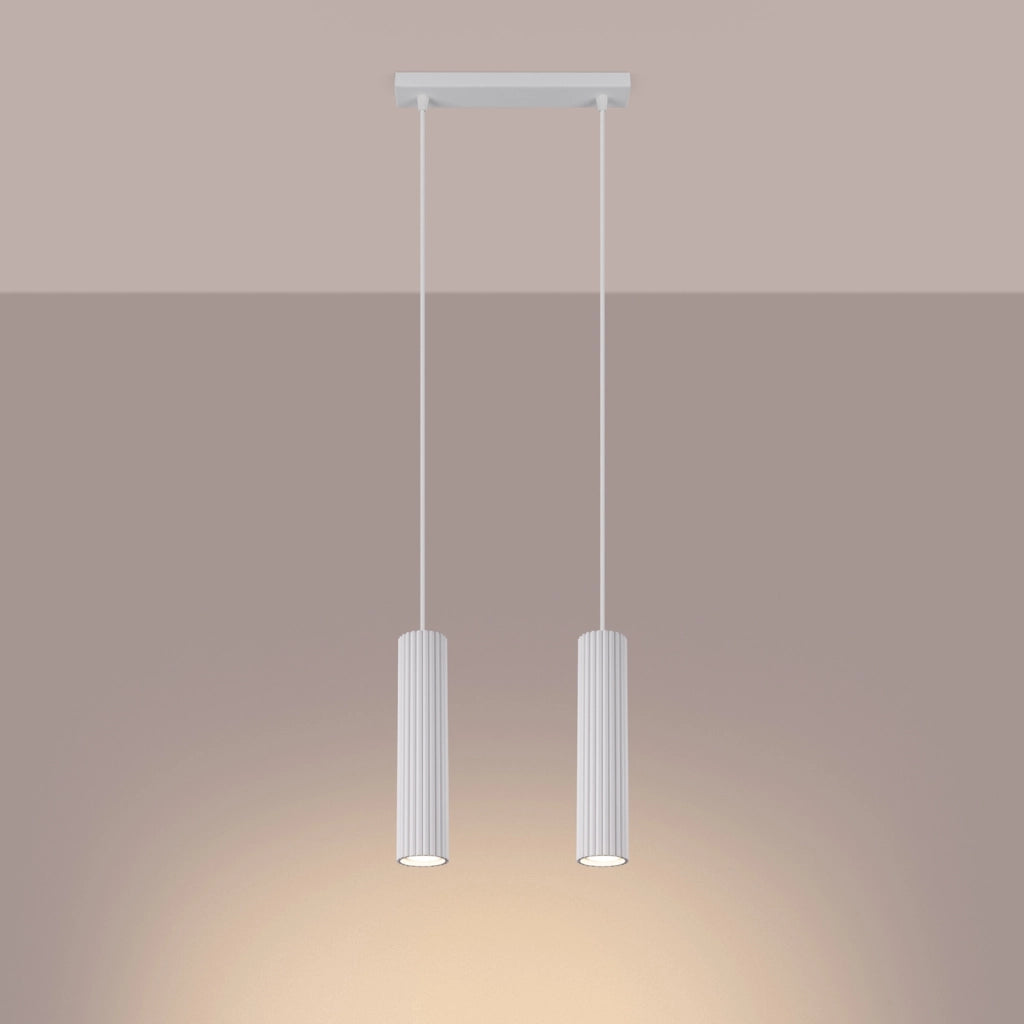 Lampada a sospensione GRAVIO bianca barra 2xGU10 regolabile