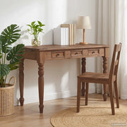 Scrivania con Cassetti 117x57x75 cm in Legno Massello di Mogano 283909