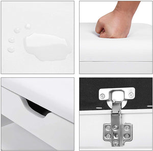 Scarpiera VALORA con seduta per corridoio, bianca - LHS30W