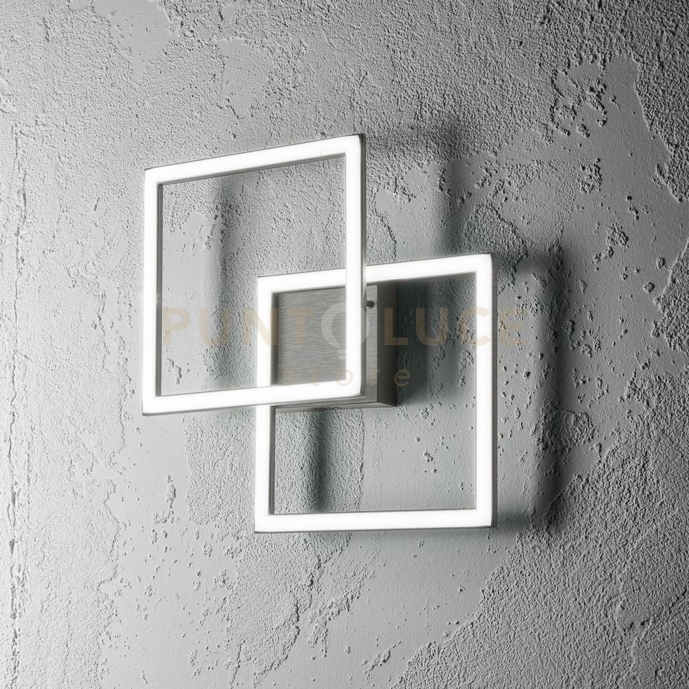 AFRODITE P/P -APPLIQUE IN ALLUMINIO TITANIO LED 3000K 1400LM 28W DIMMERABILE