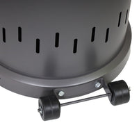 Stufa a Gas da Esterno Riscaldatore Gpl Portatile con Ruote FIRE GLASS Cilindro con Vetro per Terrazzo Patio Giardino Lo