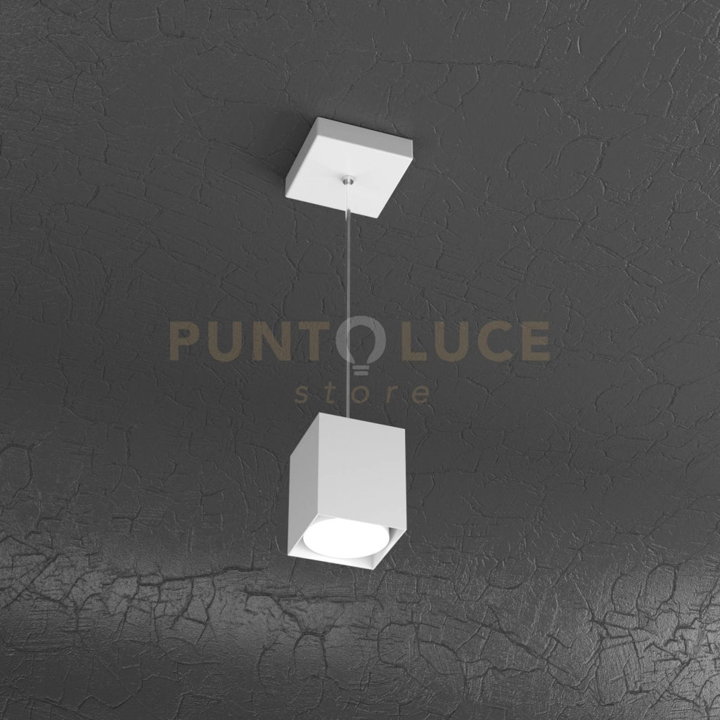 PLATE SOSPENSIONE TUBO H.10 1 LUCE BIANCO 1129-S10-BI