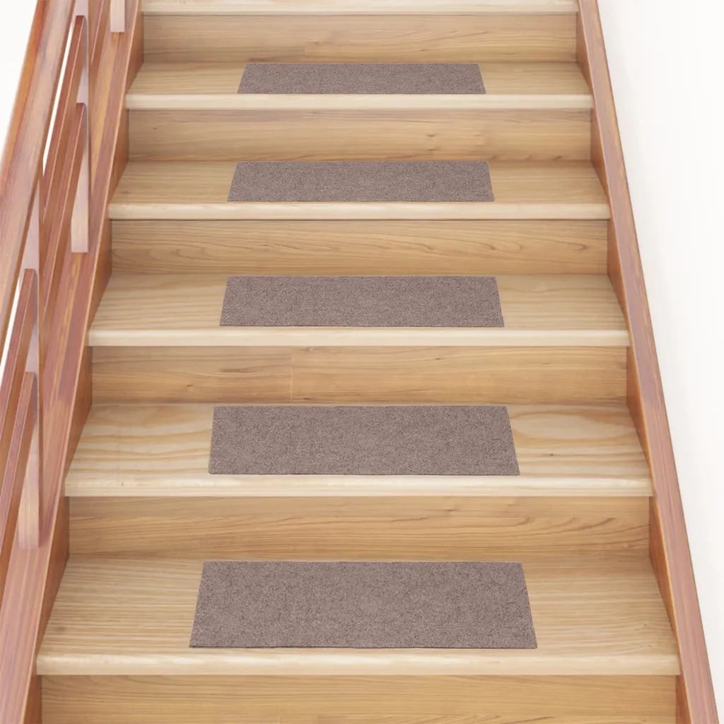 Tappeti Adesivi Rettangolari per Scale 15 pz 60x25 cm Nocciolacod mxl 104675