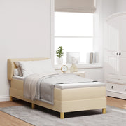 Letto Box Spring con Materasso in Panna - 80x200 cm