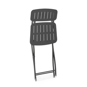 Sedia da Esterno in Acciaio Pieghevole Antracite Yvonne Bizzotto