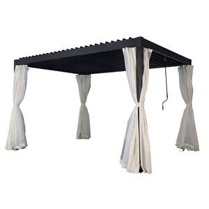Gazebo Pergola a Lamelle Orientabili Alluminio e Acciaio Resistente per Giardino CM.: 300x300