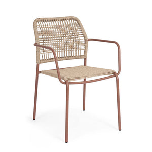 Sedia da Esterno in Fibra Intrecciata Jable Coral Bizzotto
