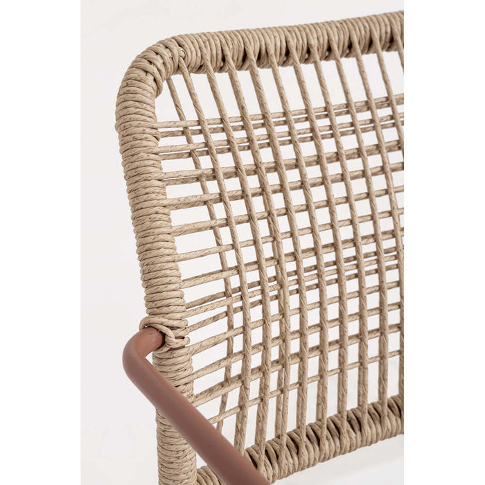 Sedia da Esterno in Fibra Intrecciata Jable Coral Bizzotto