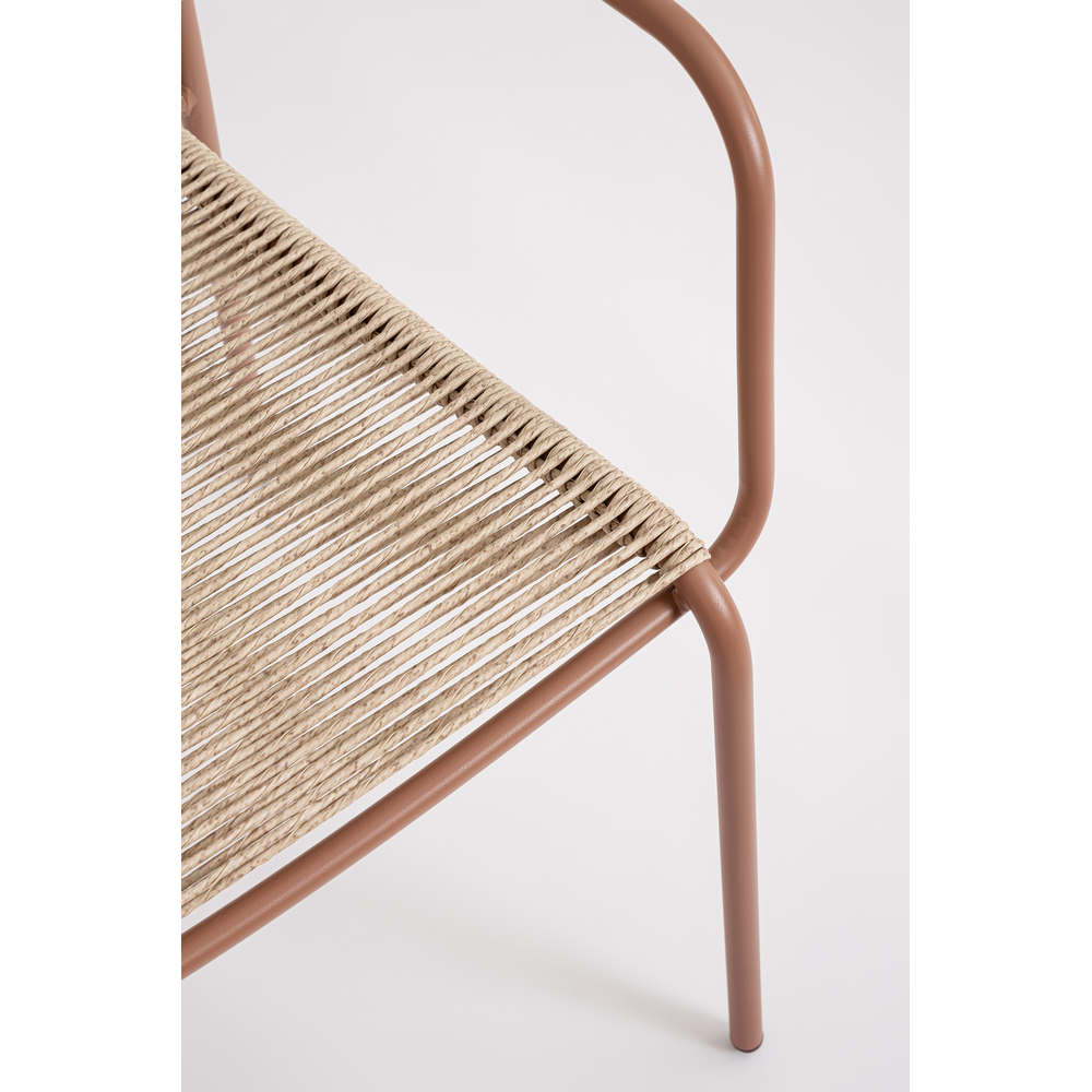 Sedia da Esterno in Fibra Intrecciata Jable Coral Bizzotto