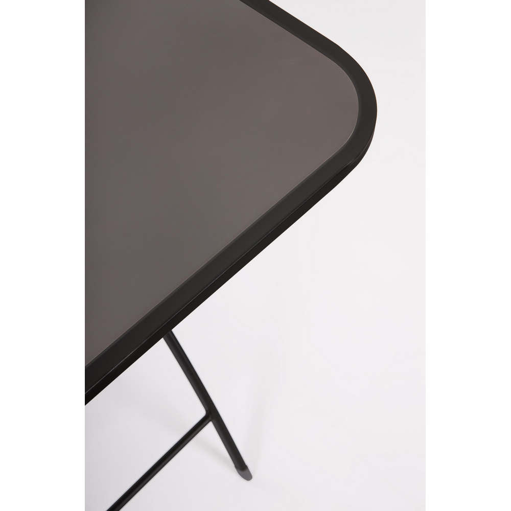 Tavolino da Esterno Pieghevole in Metallo Retangolare Antracite Yvonne