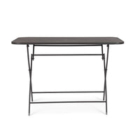 Tavolino da Esterno Pieghevole in Metallo Retangolare Antracite Yvonne