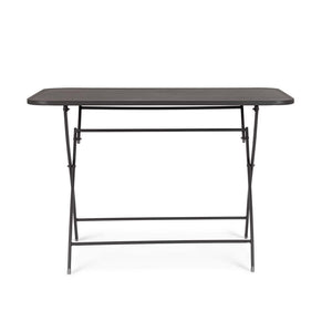 Tavolino da Esterno Pieghevole in Metallo Retangolare Antracite Yvonne