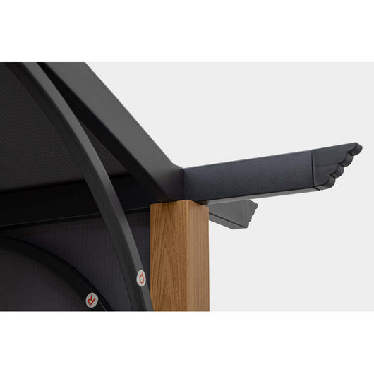 Gazebo in Acciaio effetto Legno con Telo Scorrevole Taormina Bizzotto