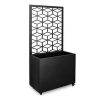 Fioriera Rettangolare con Grigliato Nero Silvy da Esterno Bizzotto