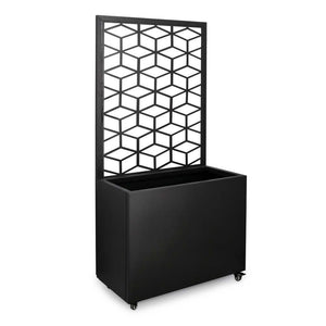 Fioriera Rettangolare con Grigliato Nero Silvy da Esterno Bizzotto