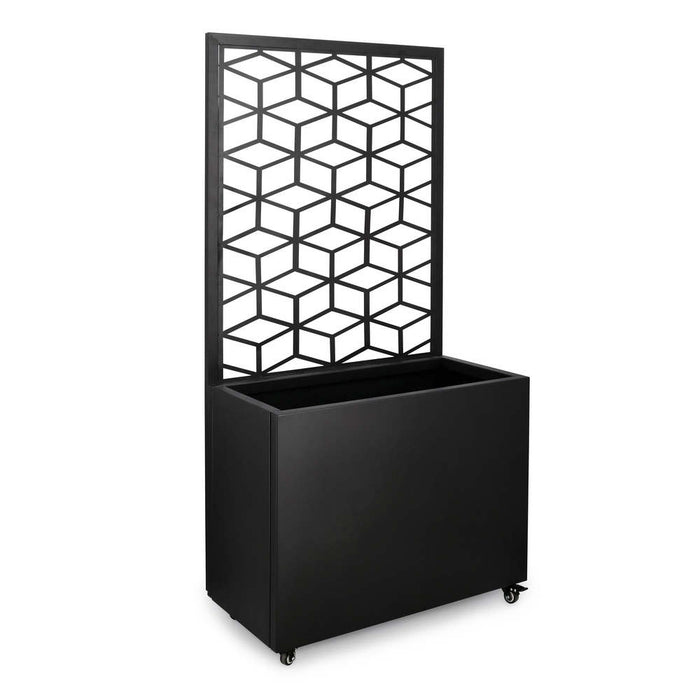 Fioriera Rettangolare con Grigliato Nero Silvy da Esterno Bizzotto