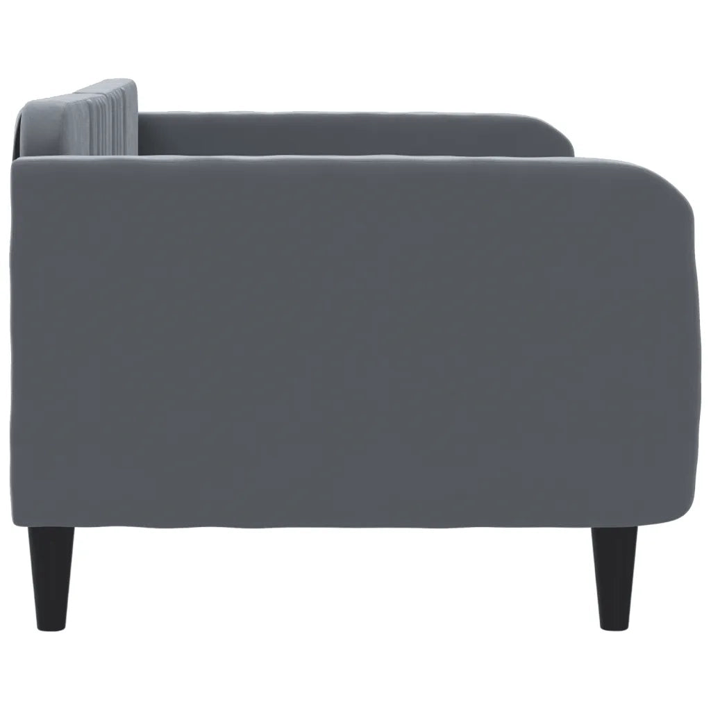 Letto da Giorno Grigio Scuro 90x200 cm in Velluto