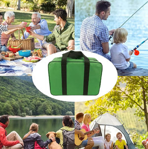 Kit 2 Borse Termiche 24LT 7LT Pratiche Salvaspazio Resistenti, Verde