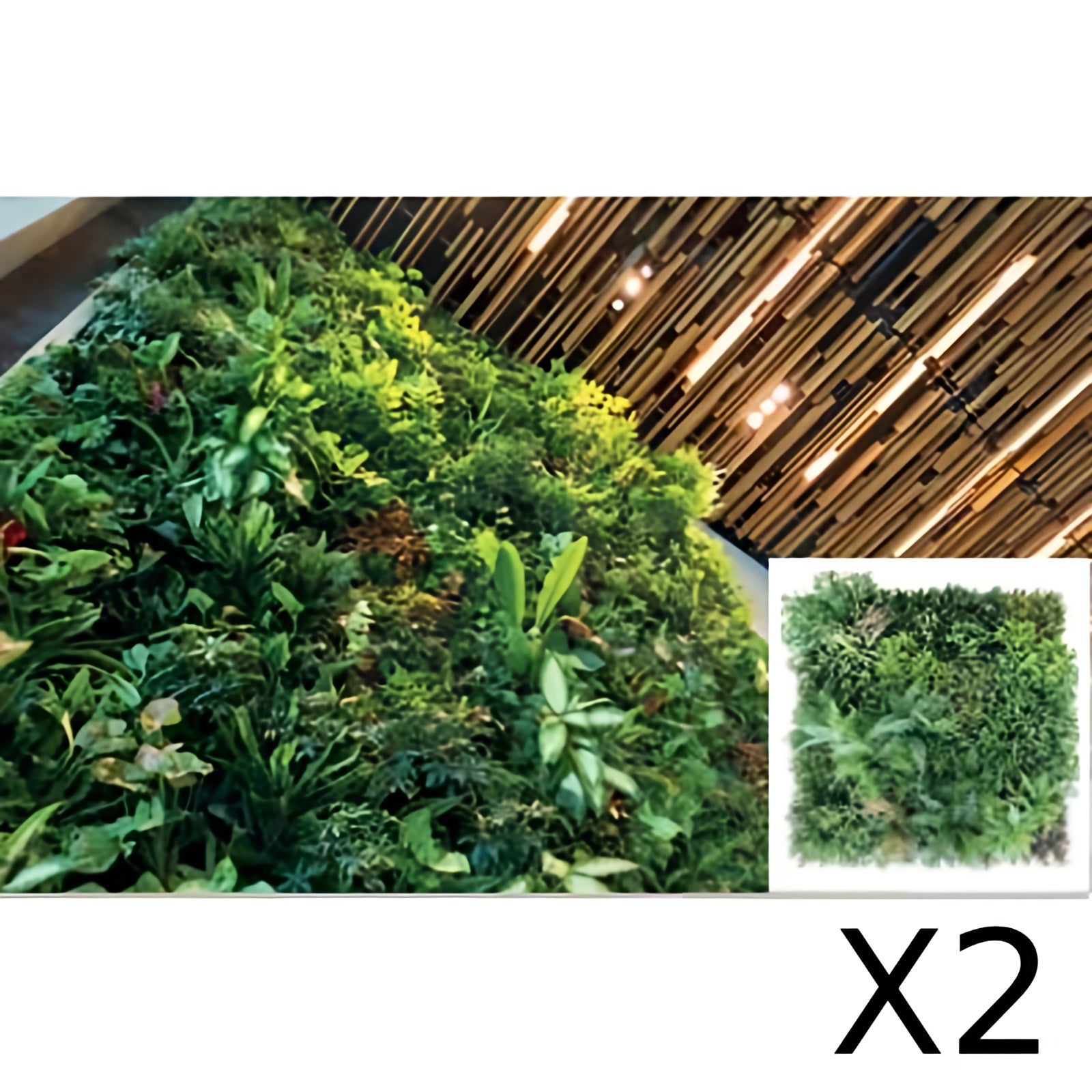 Arella Siepe Artificiale 100x100 cm in Polipropilene STILE: JUNGLA