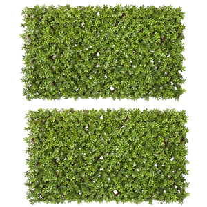 Siepe Artificiale 100x200 cm in Bosso - 2 Pezzi con Steccato Estensibile