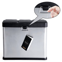 Pattumiera VALORA con 3 contenitori rimovibili, argento LTB24L